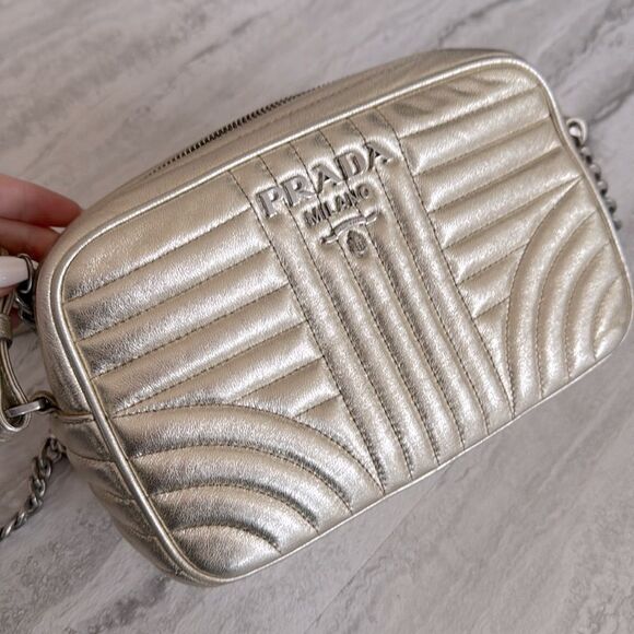 PRADA Gold Diagramme Bag - Picture 4 of 8